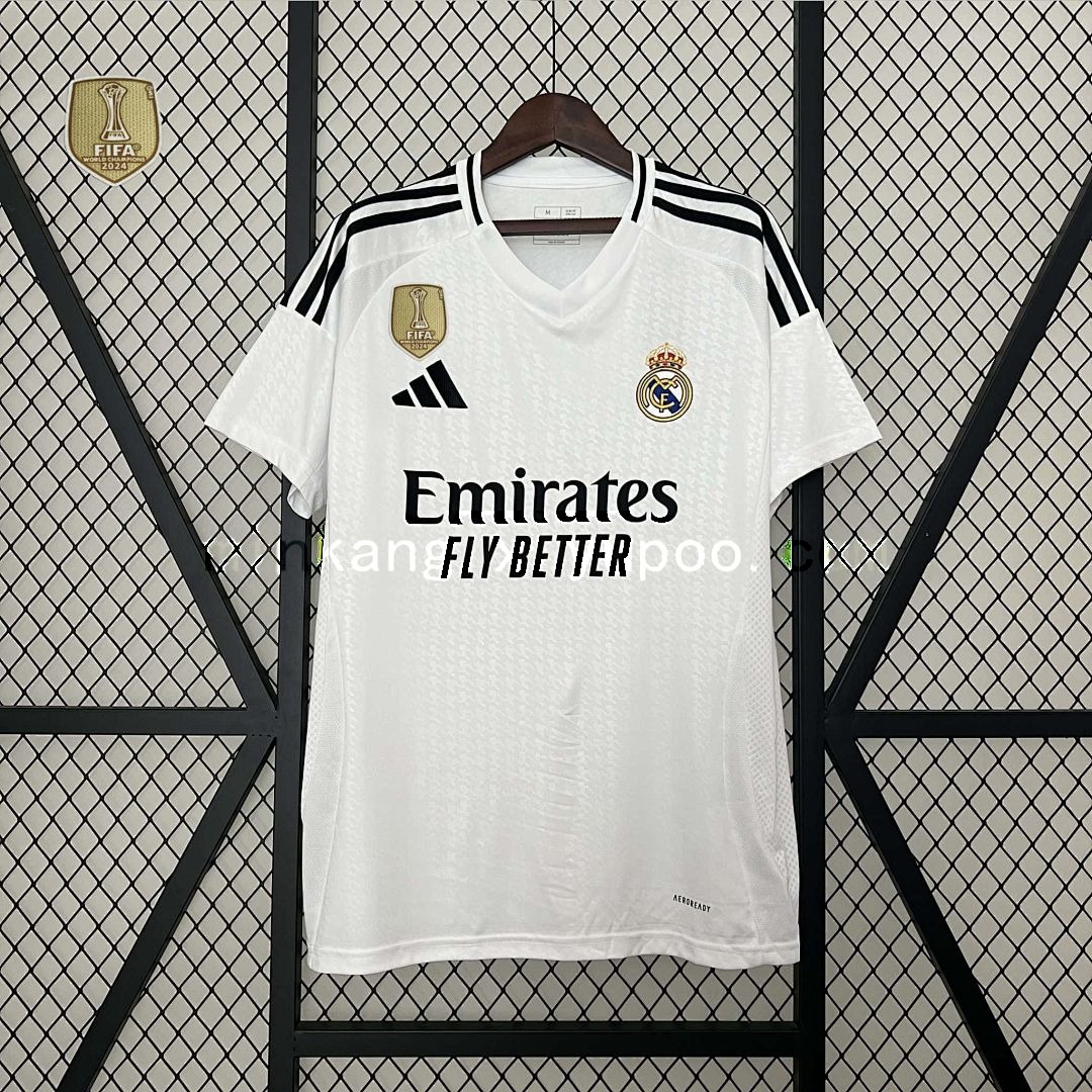 24-25 Real Madrid Home Kit With All Kind of Badges 19