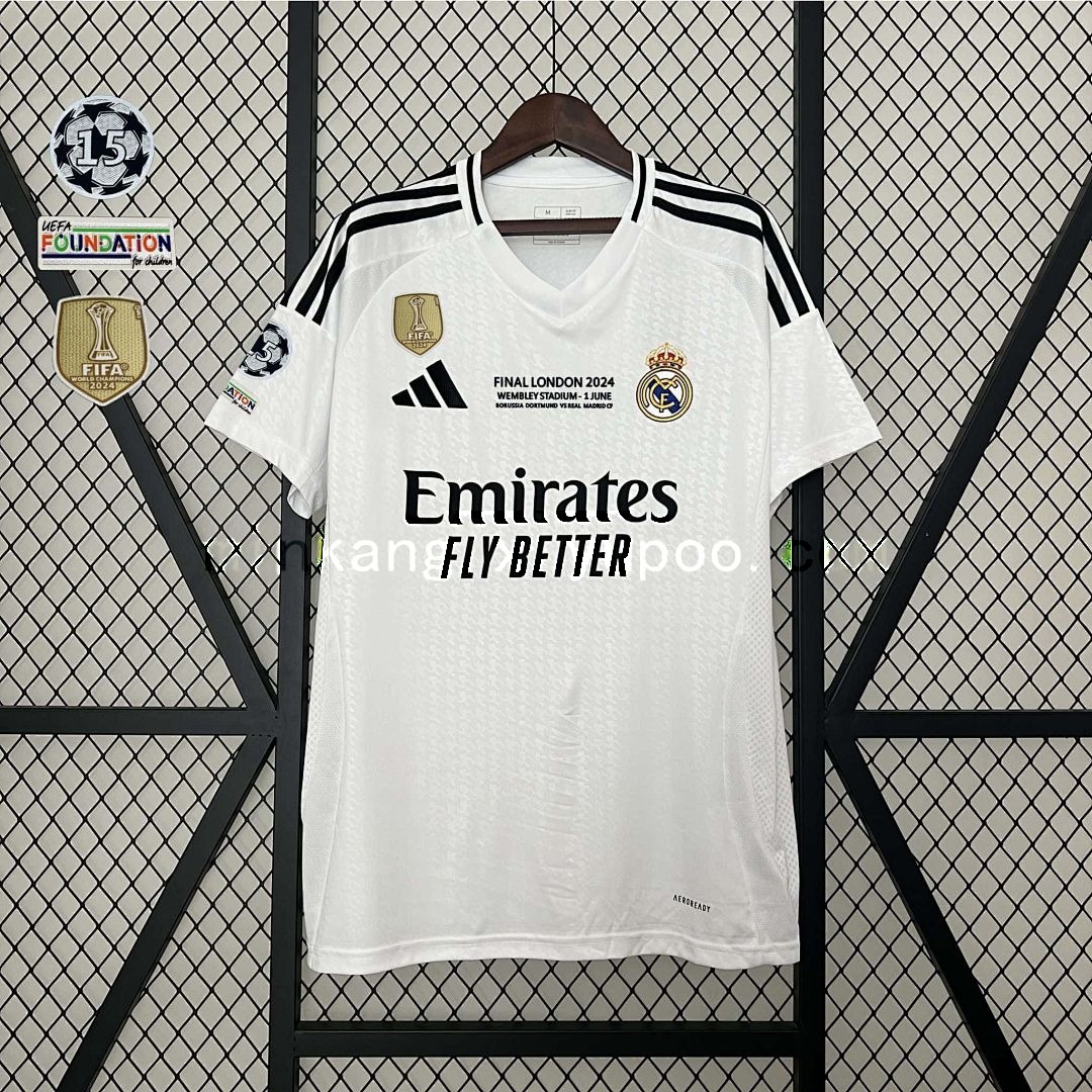 24-25 Real Madrid Home Kit With All Kind of Badges 21