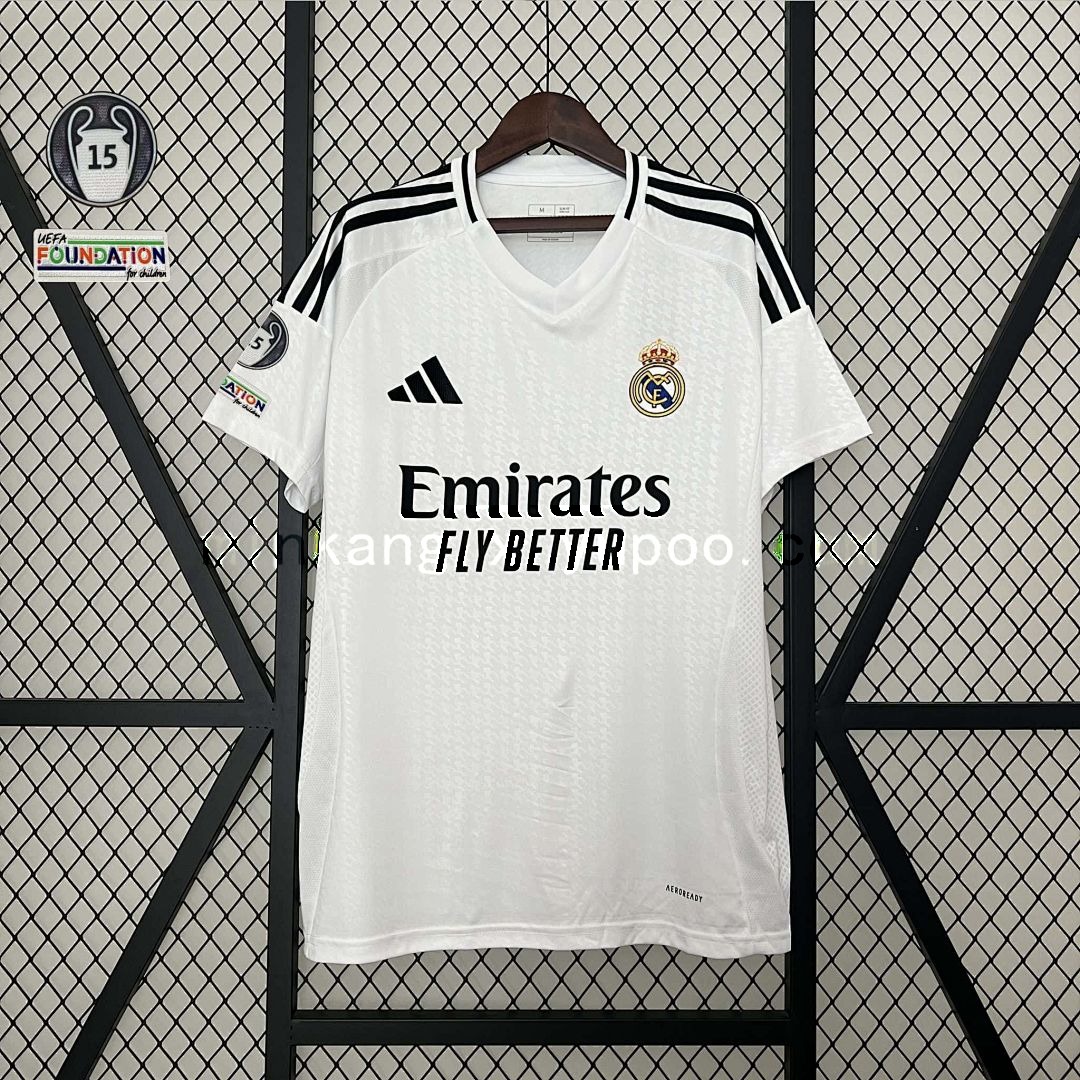24-25 Real Madrid Home Kit With All Kind of Badges 22