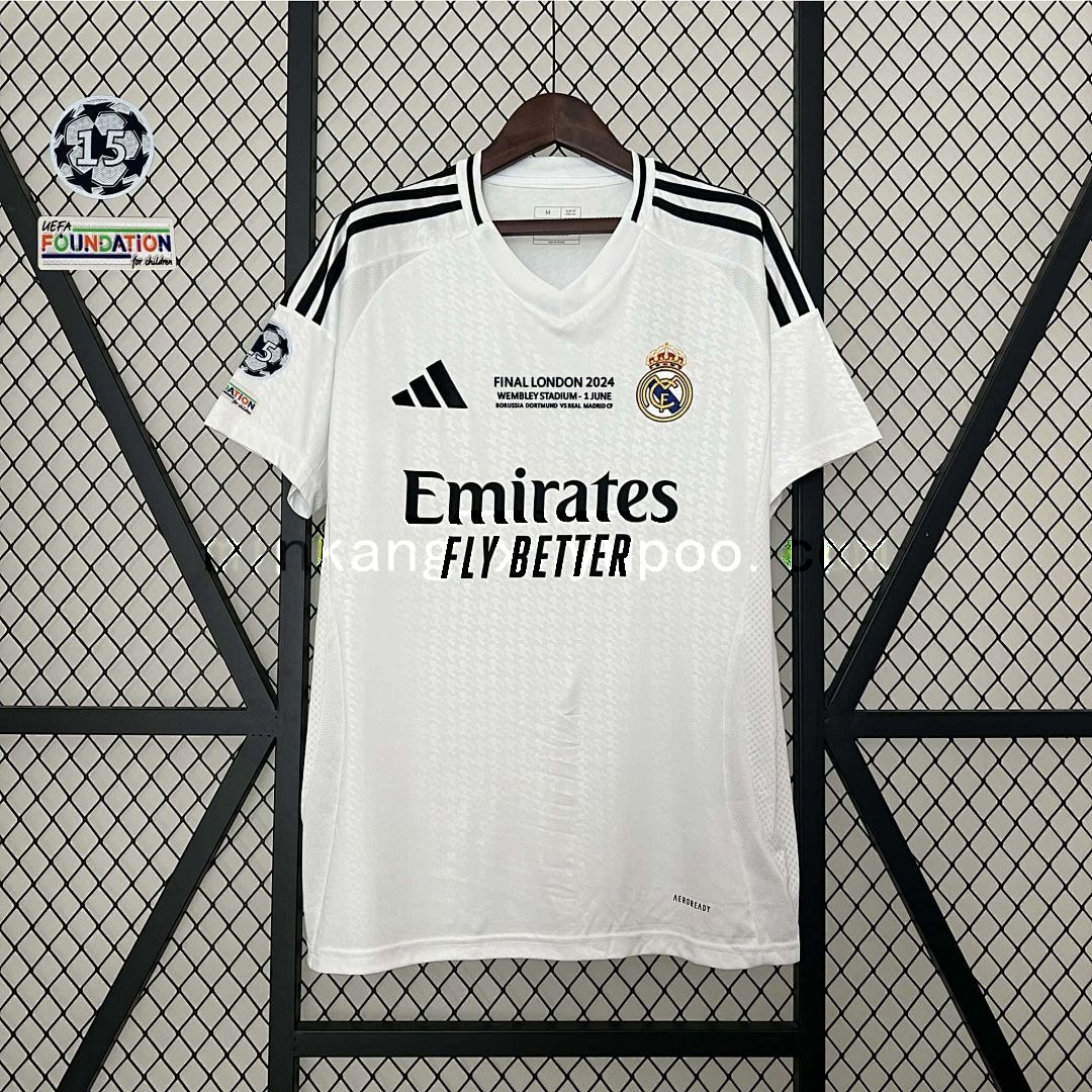 24-25 Real Madrid Home Kit With All Kind of Badges 29