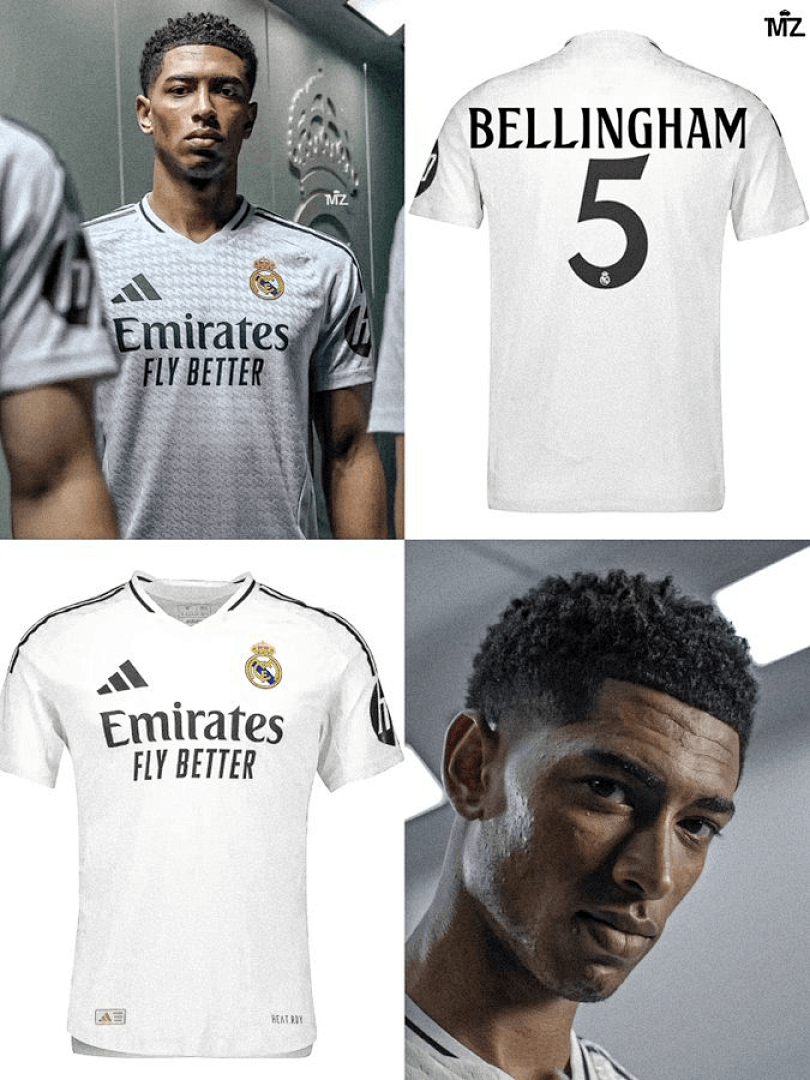 24-25 Real Madrid Home Kit With All Kind of Badges 3