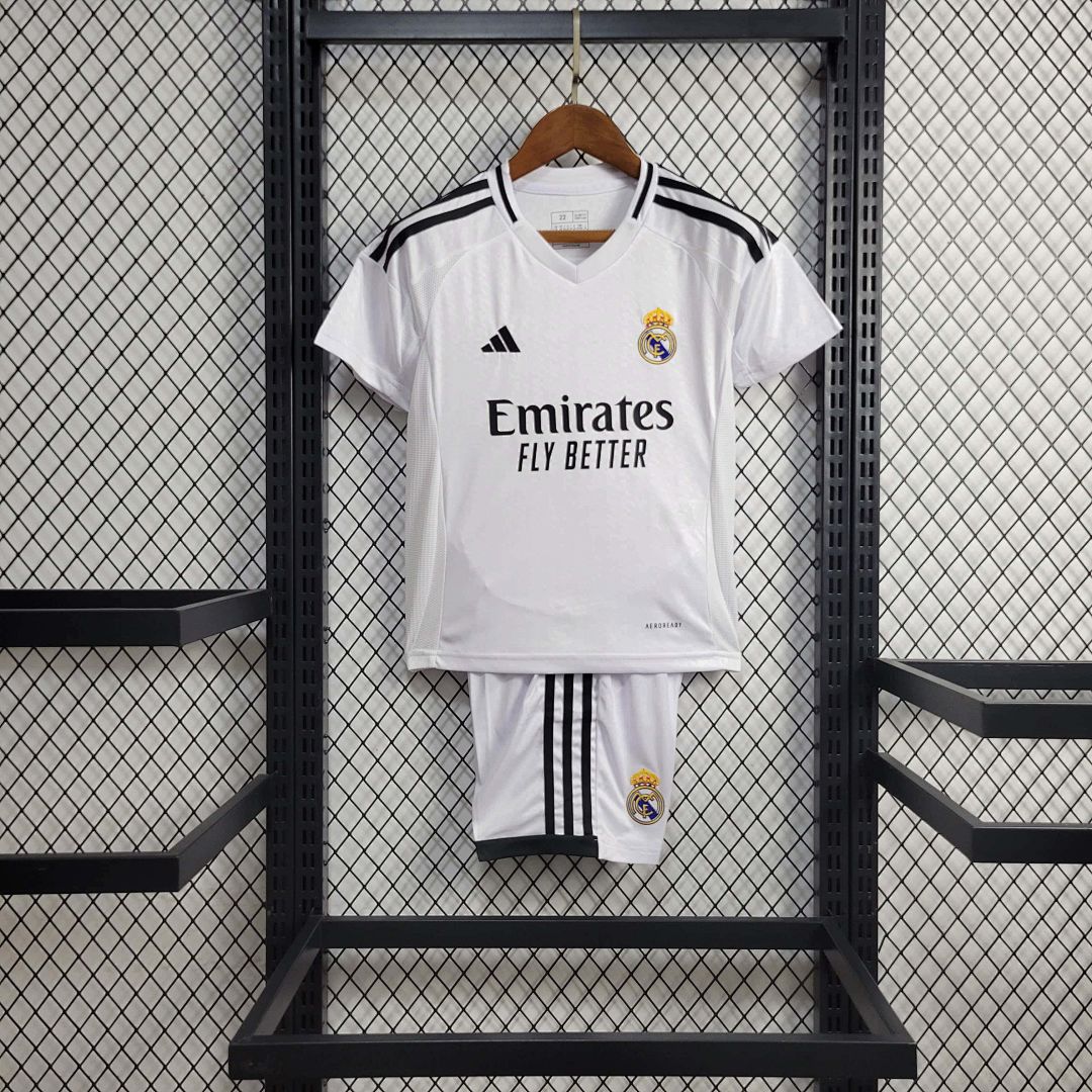24-25 Real Madrid Home Kid Kits Youth Apparels