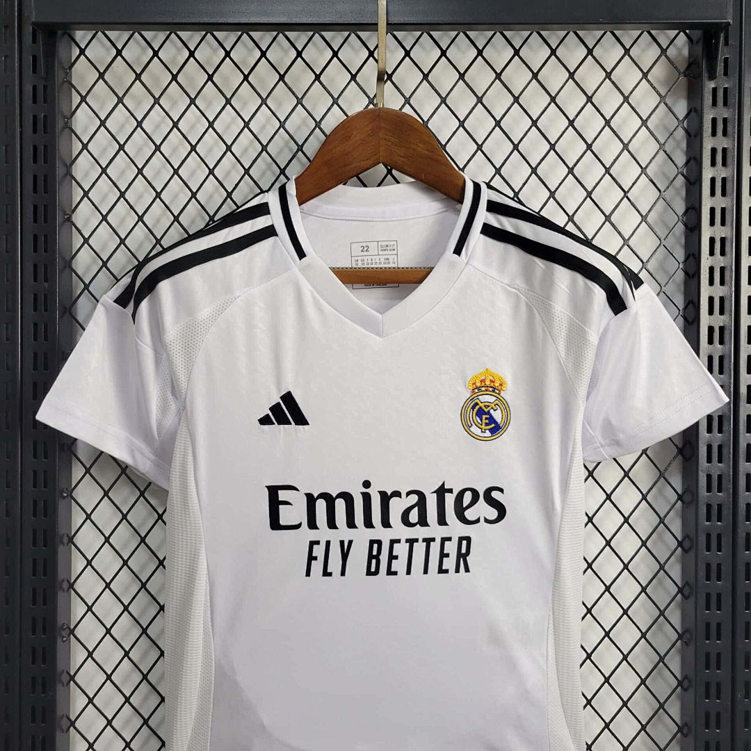 24-25 Real Madrid Home Kid Kits Youth Apparels 9