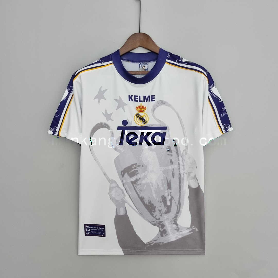 Retro 97-98 Real Madrid Champions League 7 Champions Commemorative Edition S-XXL