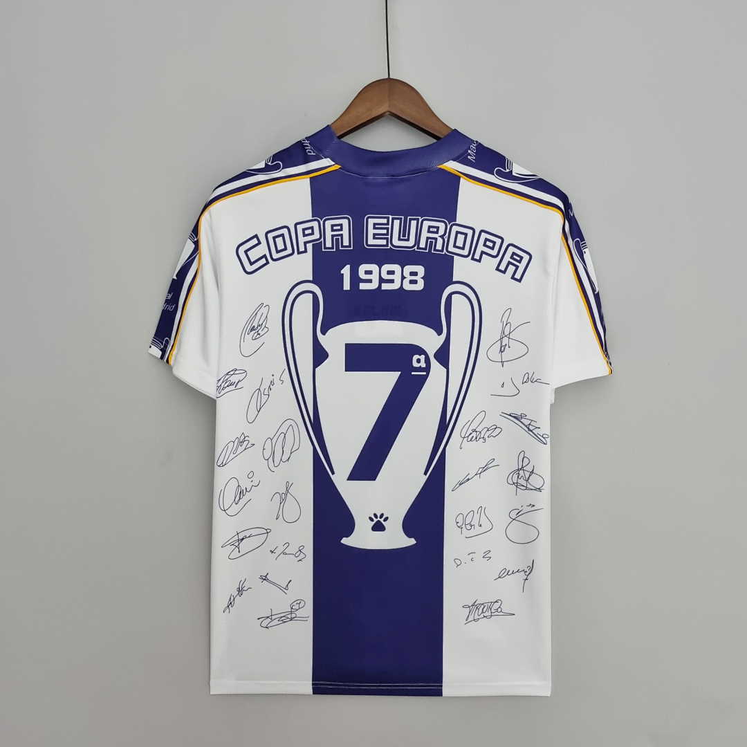 Retro 97-98 Real Madrid Champions League 7 Champions Commemorative Edition S-XXL 2