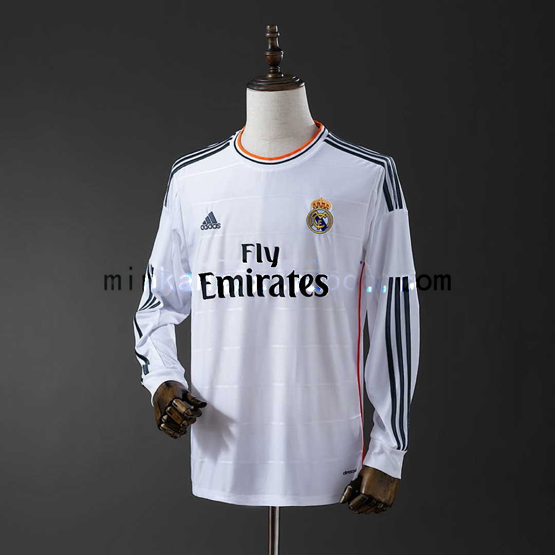 Retro Long Sleeve Real Madrid 13_14 Home S-XXL