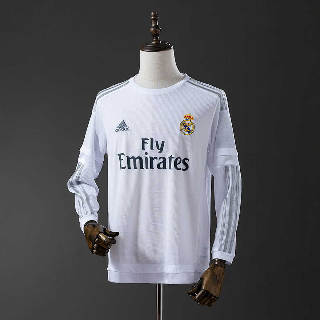 Real Madrid 15_16 Home Long Sleeve Retro Jersey S-XXL