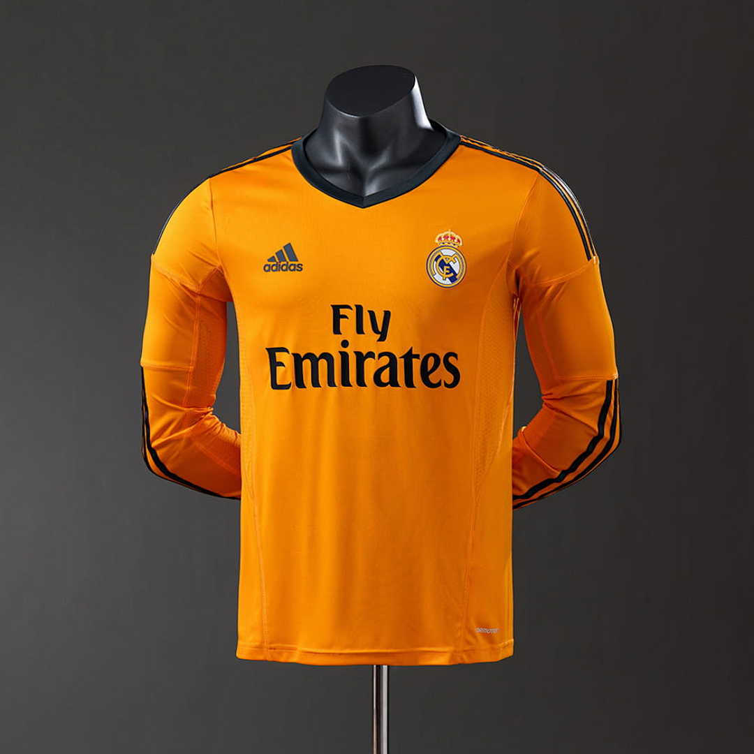 Real Madrid 13_14 Third Away Long Sleeve Player Version Retro Jersey S-3XL