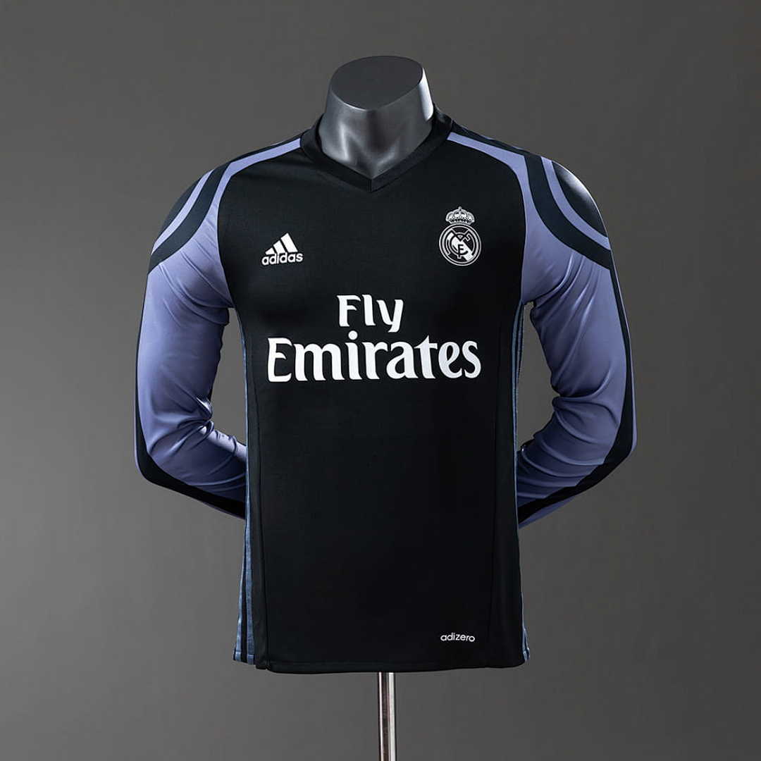 Real Madrid 16_17 Third Away Long Sleeve Player Version Retro Jersey S-3XL