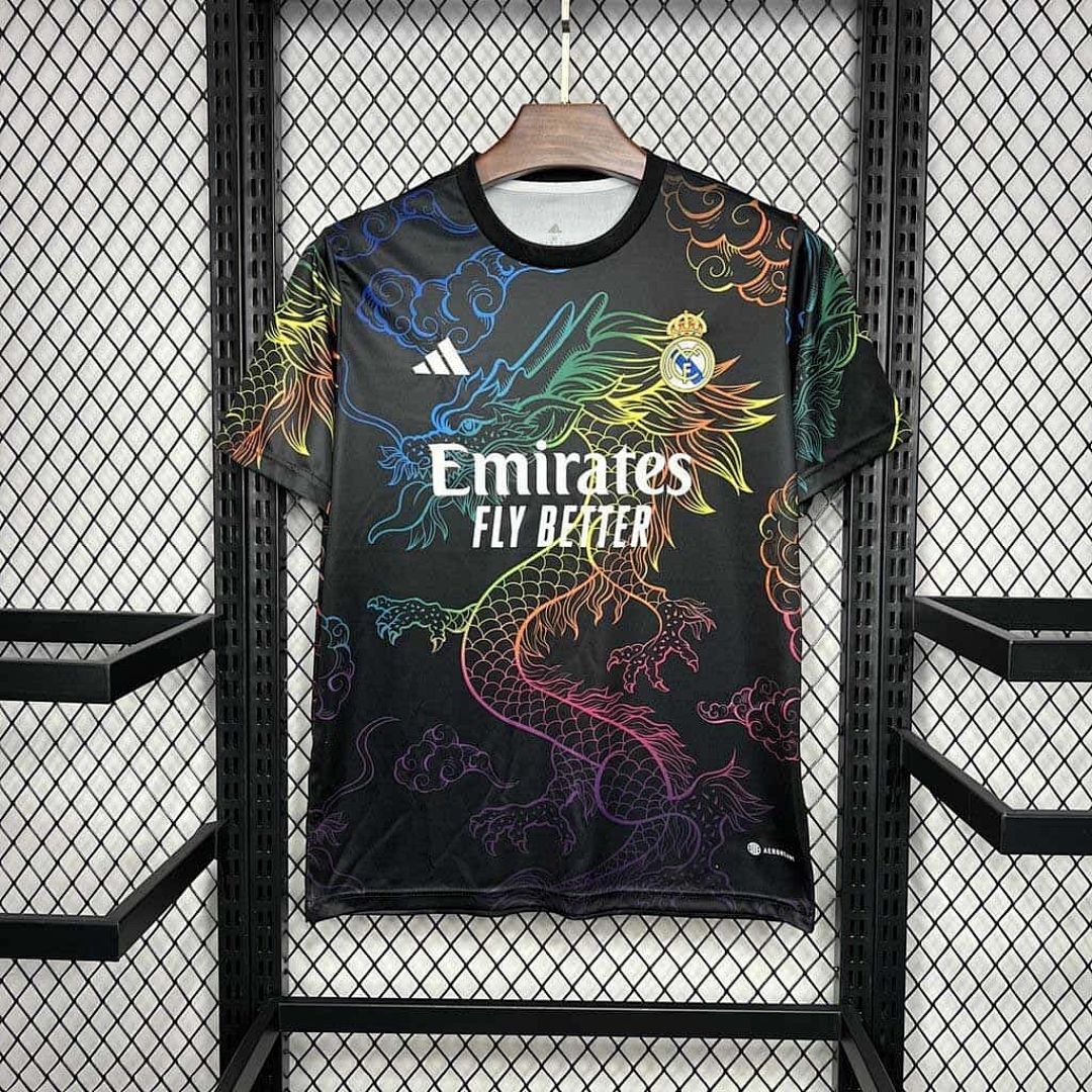 24-25 Real Madrid Rainbow Dragon Black Training Kit