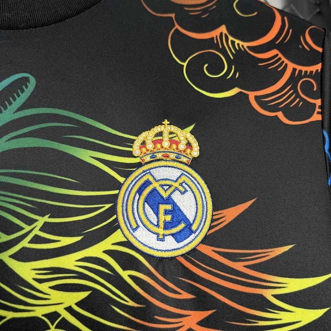 24-25 Real Madrid Rainbow Dragon Black Training Kit 2