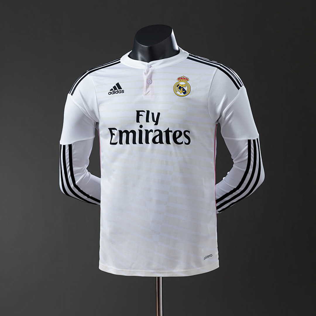 Real Madrid 14_15 Home Long Sleeve Player Version Retro Jersey S-3XL