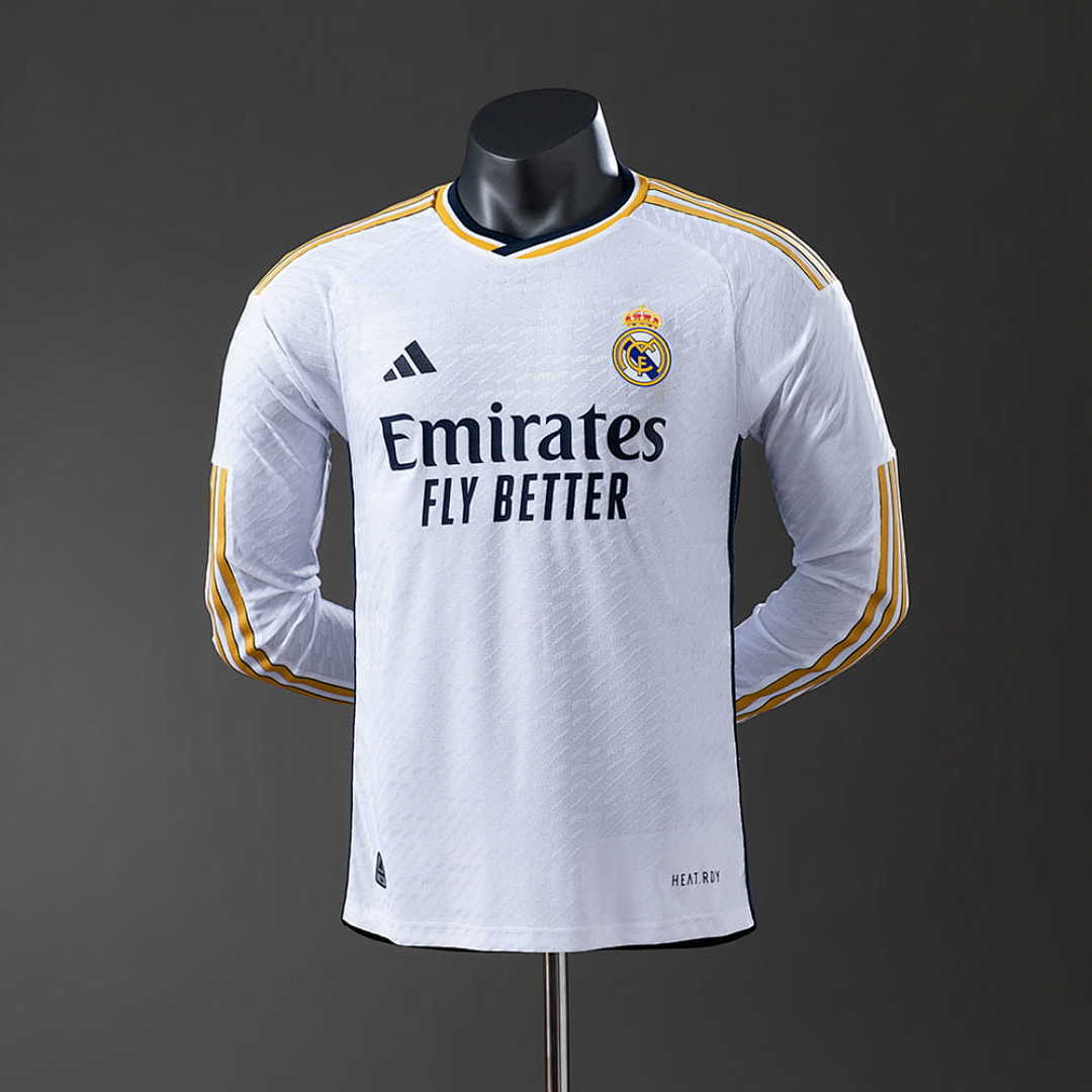 Real Madrid 23_24 Home Long Sleeve Player Version Jersey S-3XL