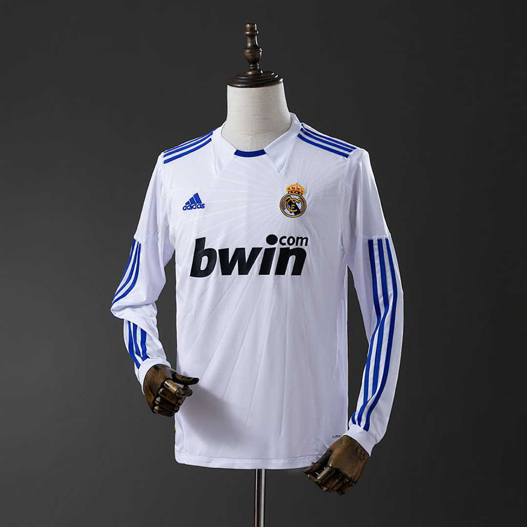 Real Madrid 10_11 Home Long Sleeve Retro Jersey S-XXL