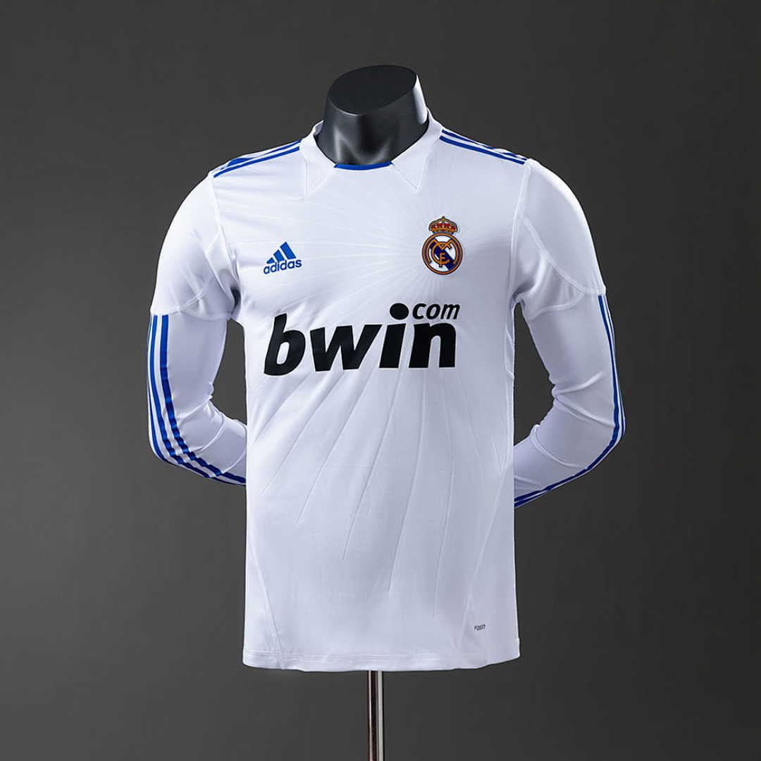 Real Madrid 10_11 Home Long Sleeve Player Version Retro Jersey S-3XL