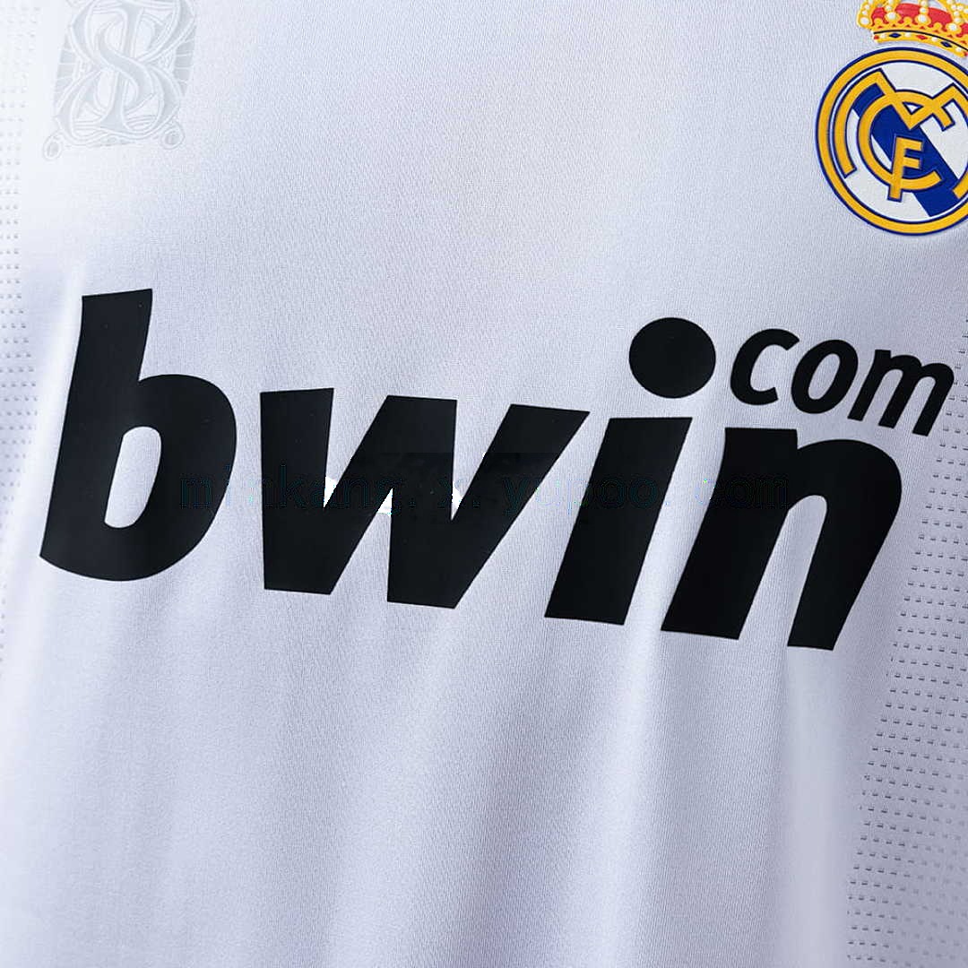 Real Madrid 0910 Home Long Sleeve Player Version Retro Jersey S-3XL 7