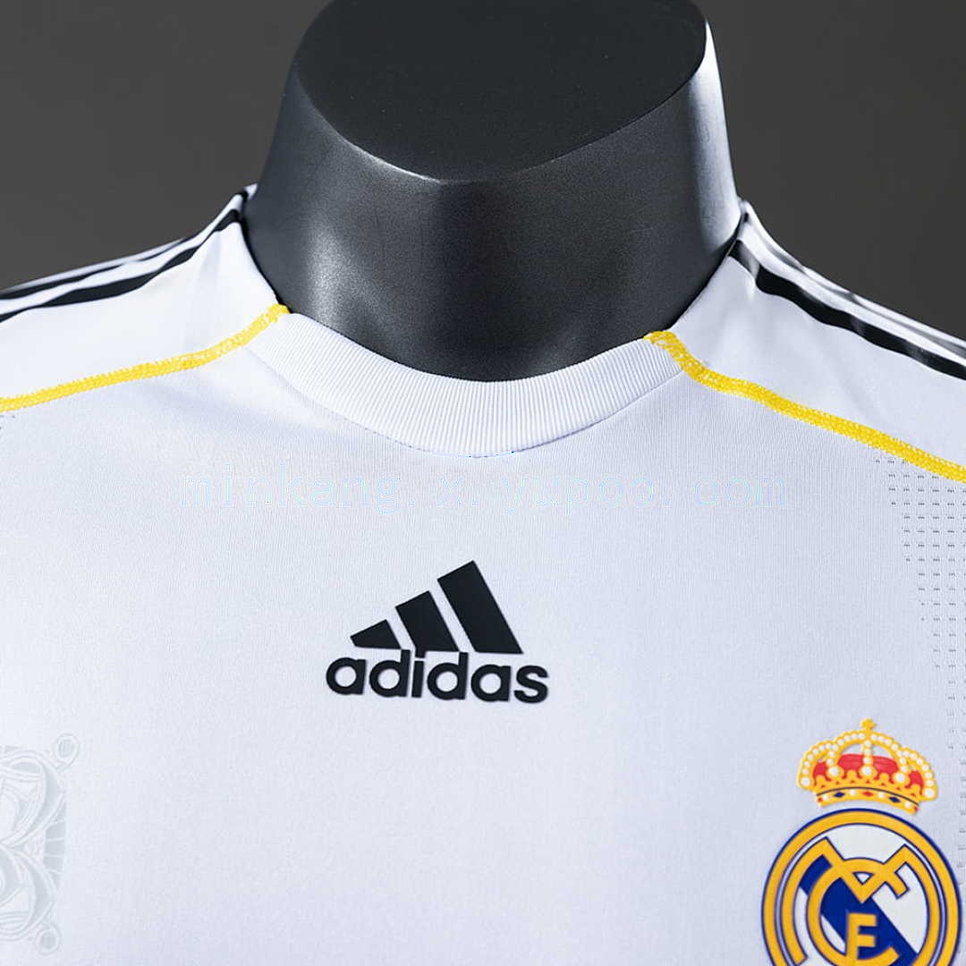 Real Madrid 0910 Home Long Sleeve Player Version Retro Jersey S-3XL 8