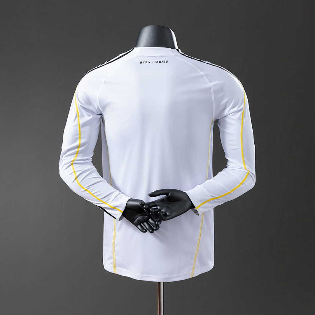 Real Madrid 0910 Home Long Sleeve Player Version Retro Jersey S-3XL 9