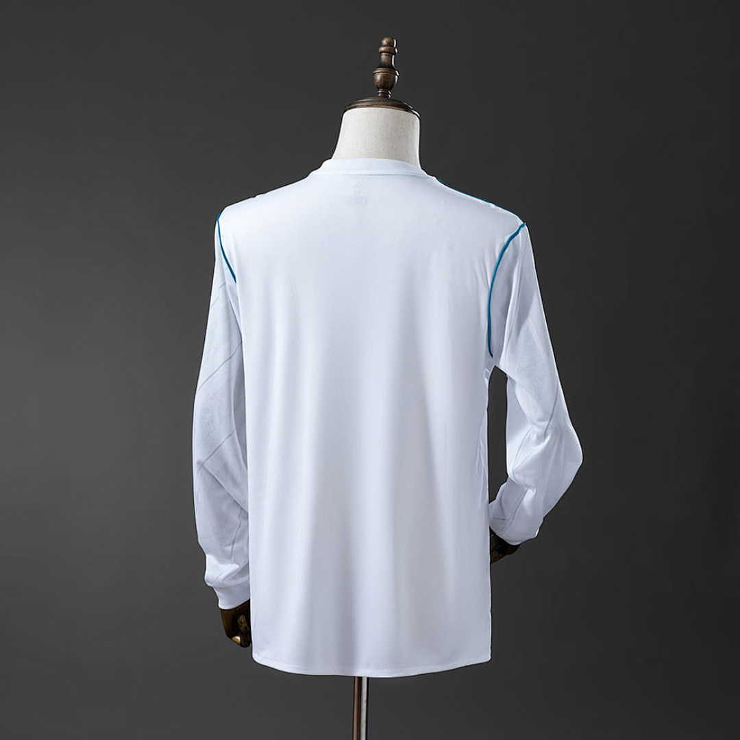Retro Long Sleeve Real Madrid 17_18 Home S-XXL 7