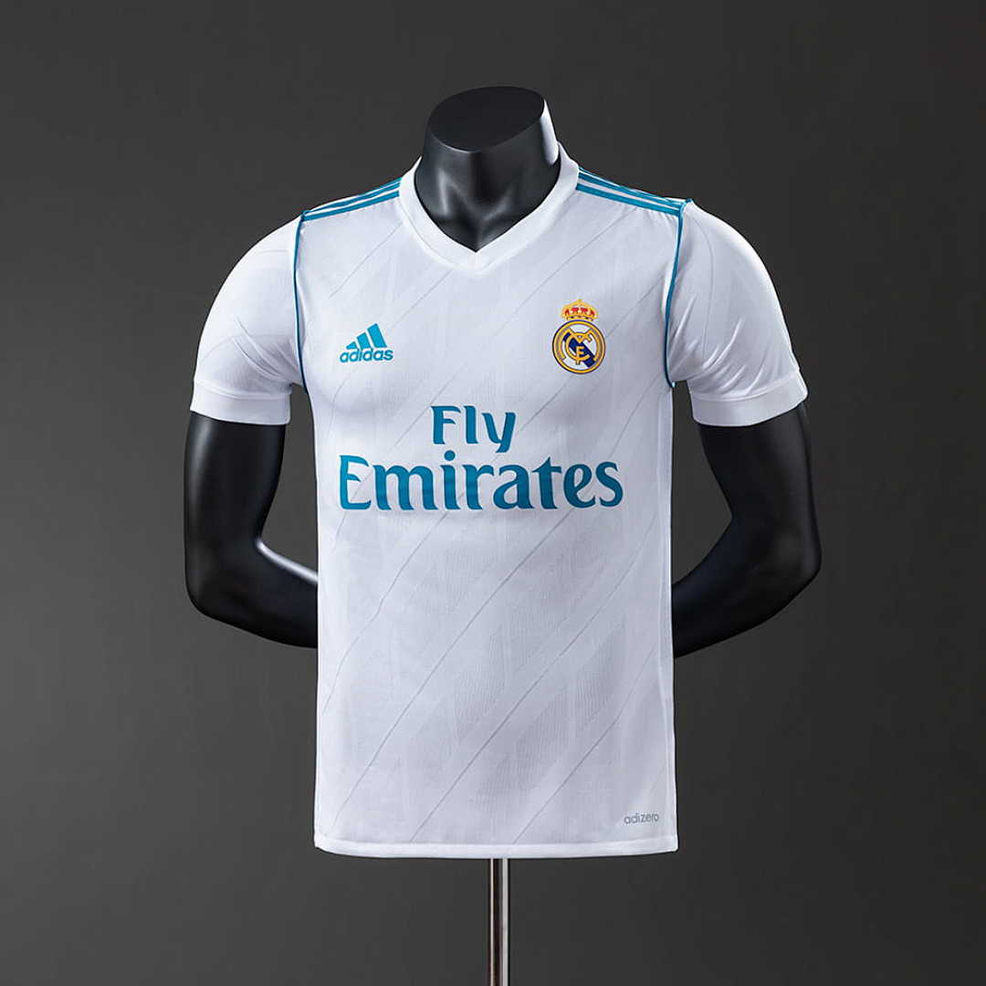 Real Madrid 17_18 Home Player Version Retro Jersey S-3XL