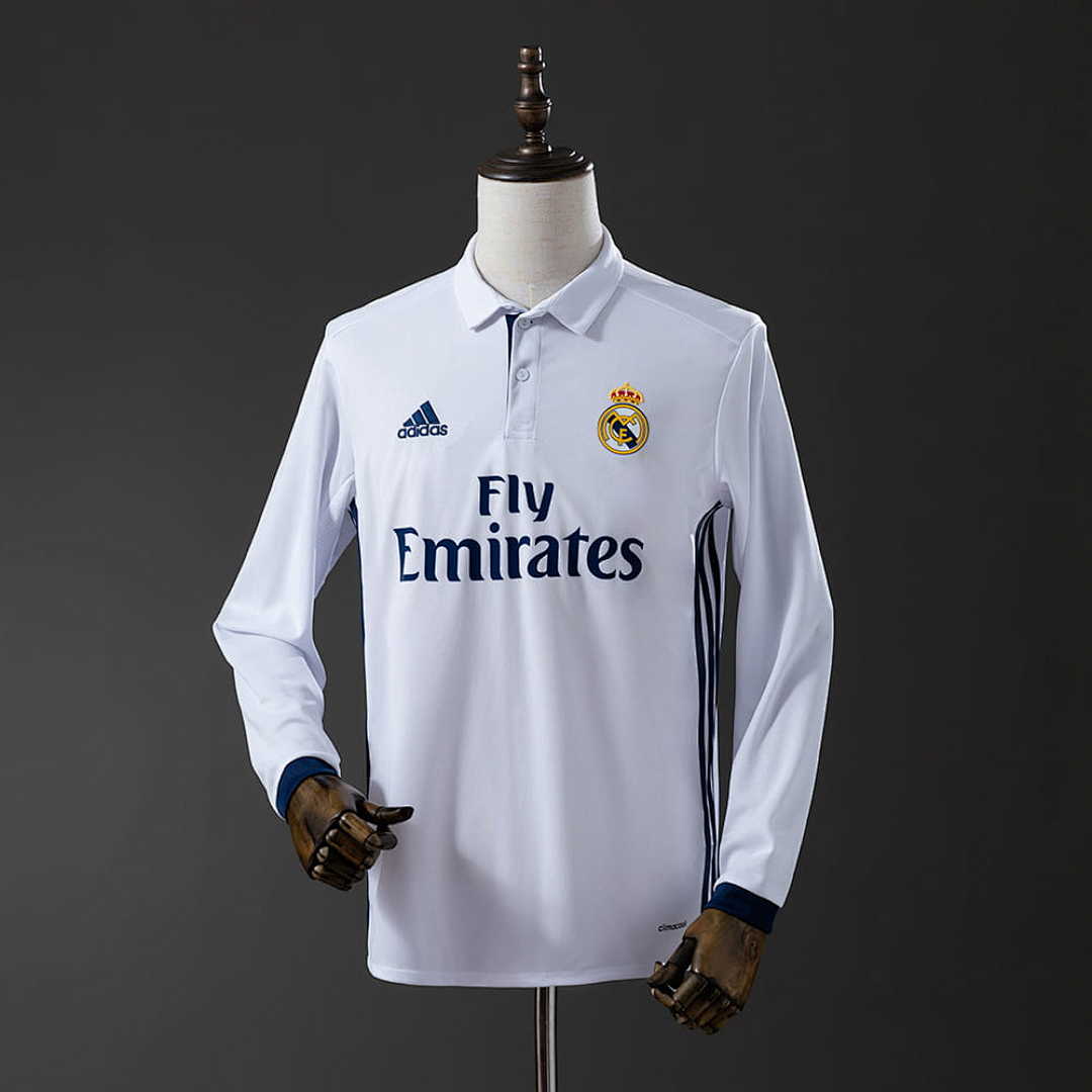 Real Madrid 16_17 Home Long Sleeve Retro Jersey S-XXL