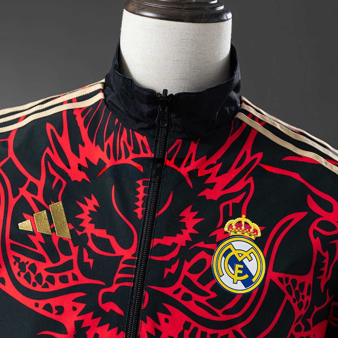 Real Madrid Reversible Jacket Windbreaker - Red &amp; Heiss S-XXL 10