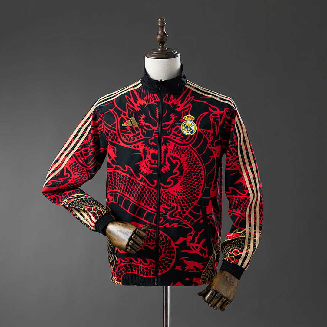 Real Madrid Reversible Jacket Windbreaker - Red &amp; Heiss S-XXL 3