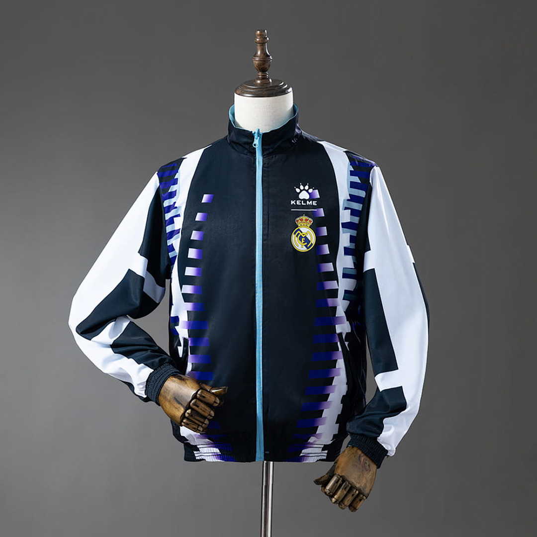 Real Madrid Reversible Jacket Windbreaker - Navy &amp; Sky Blue S-XXL 3