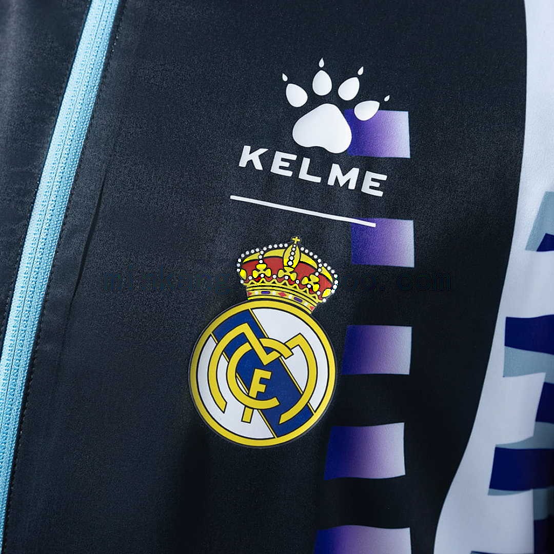 Real Madrid Reversible Jacket Windbreaker - Navy &amp; Sky Blue S-XXL 4