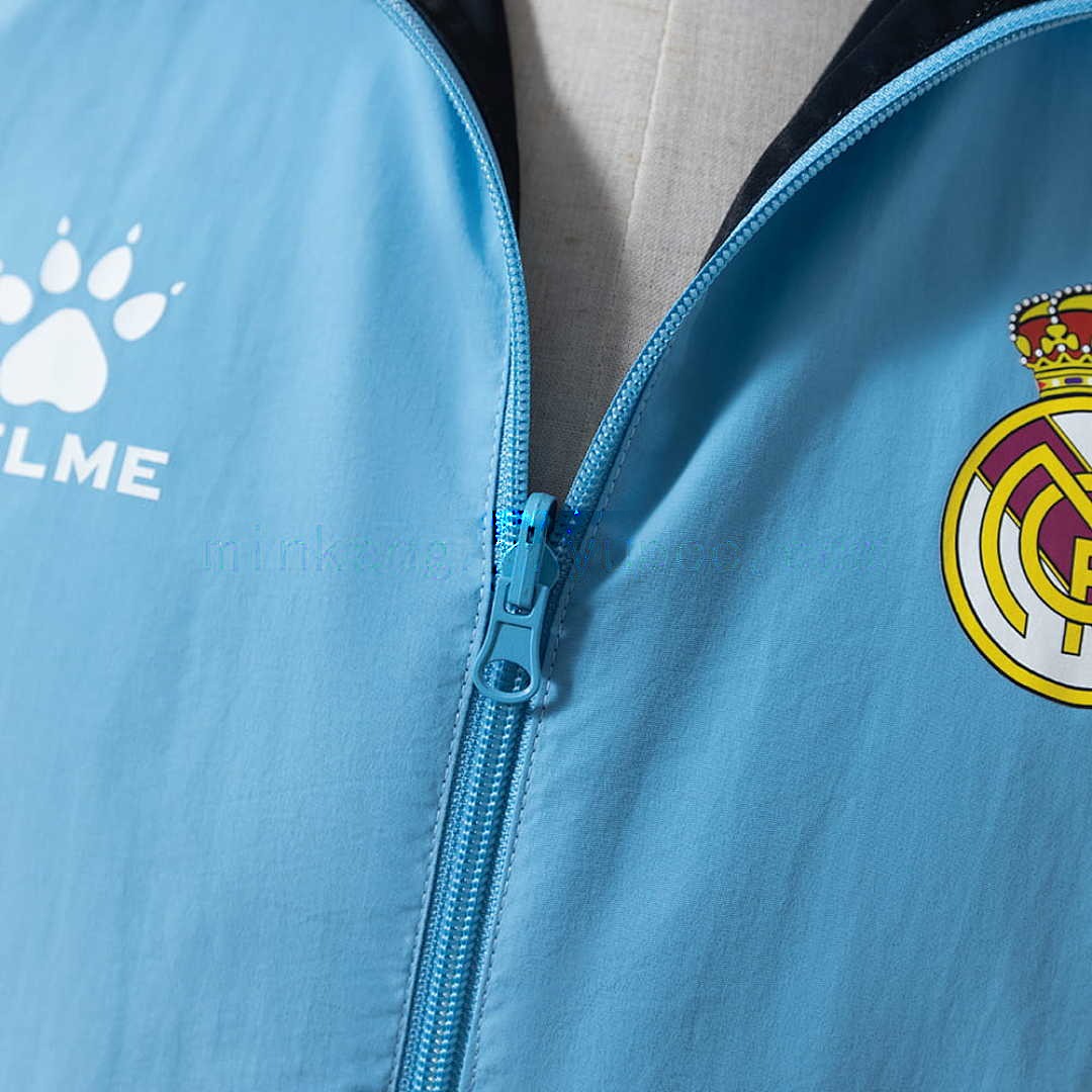 Real Madrid Reversible Jacket Windbreaker - Navy &amp; Sky Blue S-XXL 7
