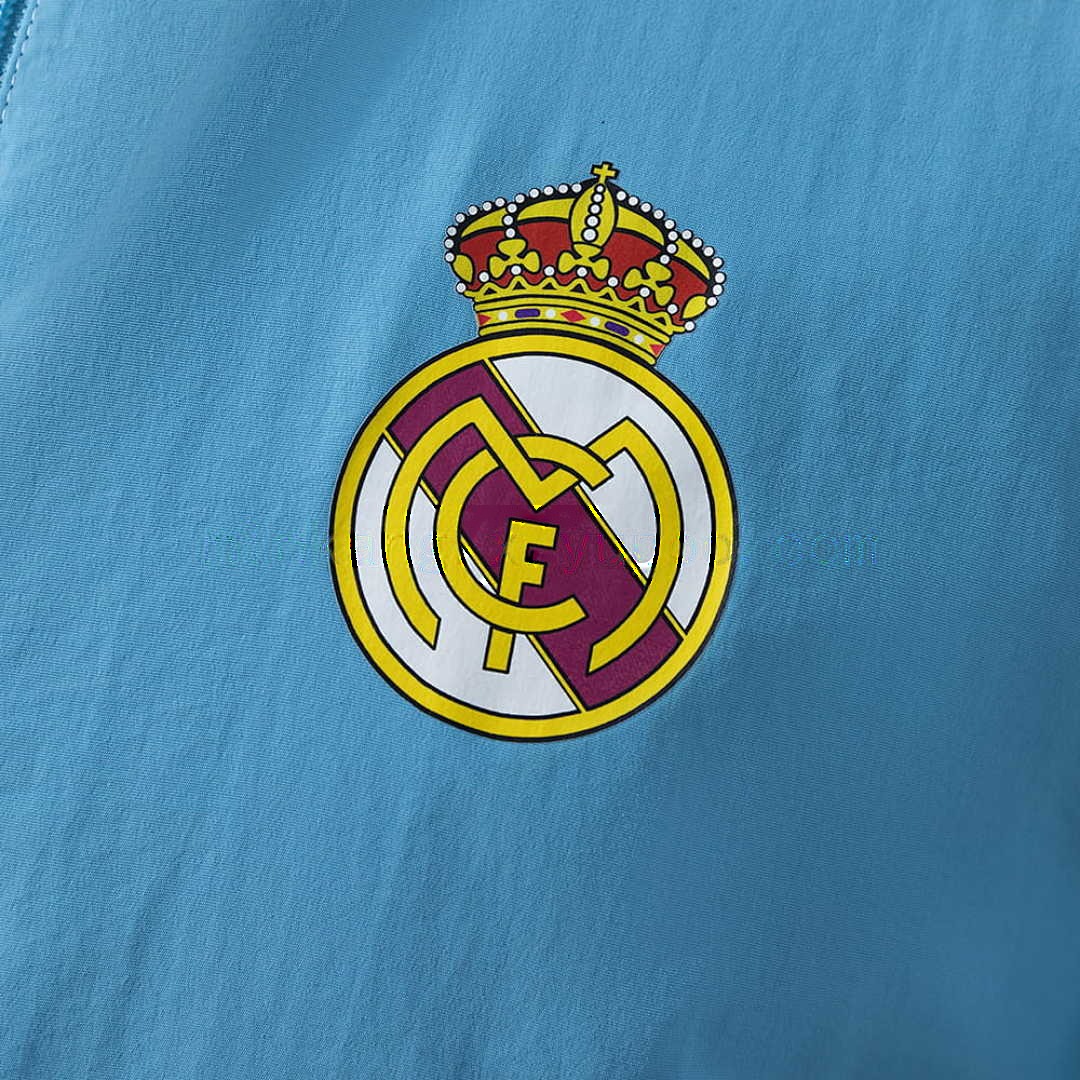 Real Madrid Reversible Jacket Windbreaker - Navy &amp; Sky Blue S-XXL 9