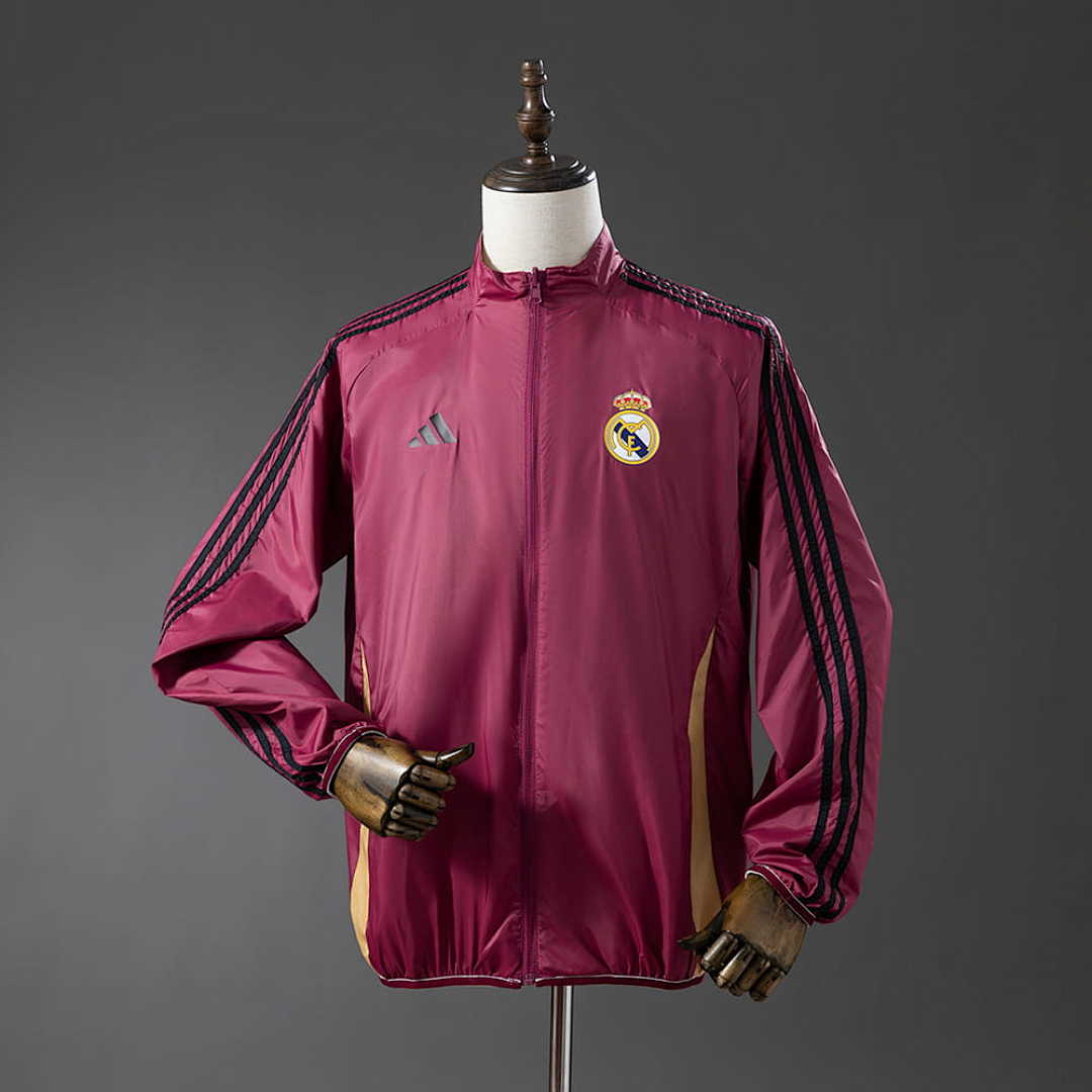 Real Madrid Reversible Jacket Windbreaker - Beige &amp; Red S-XXL 3