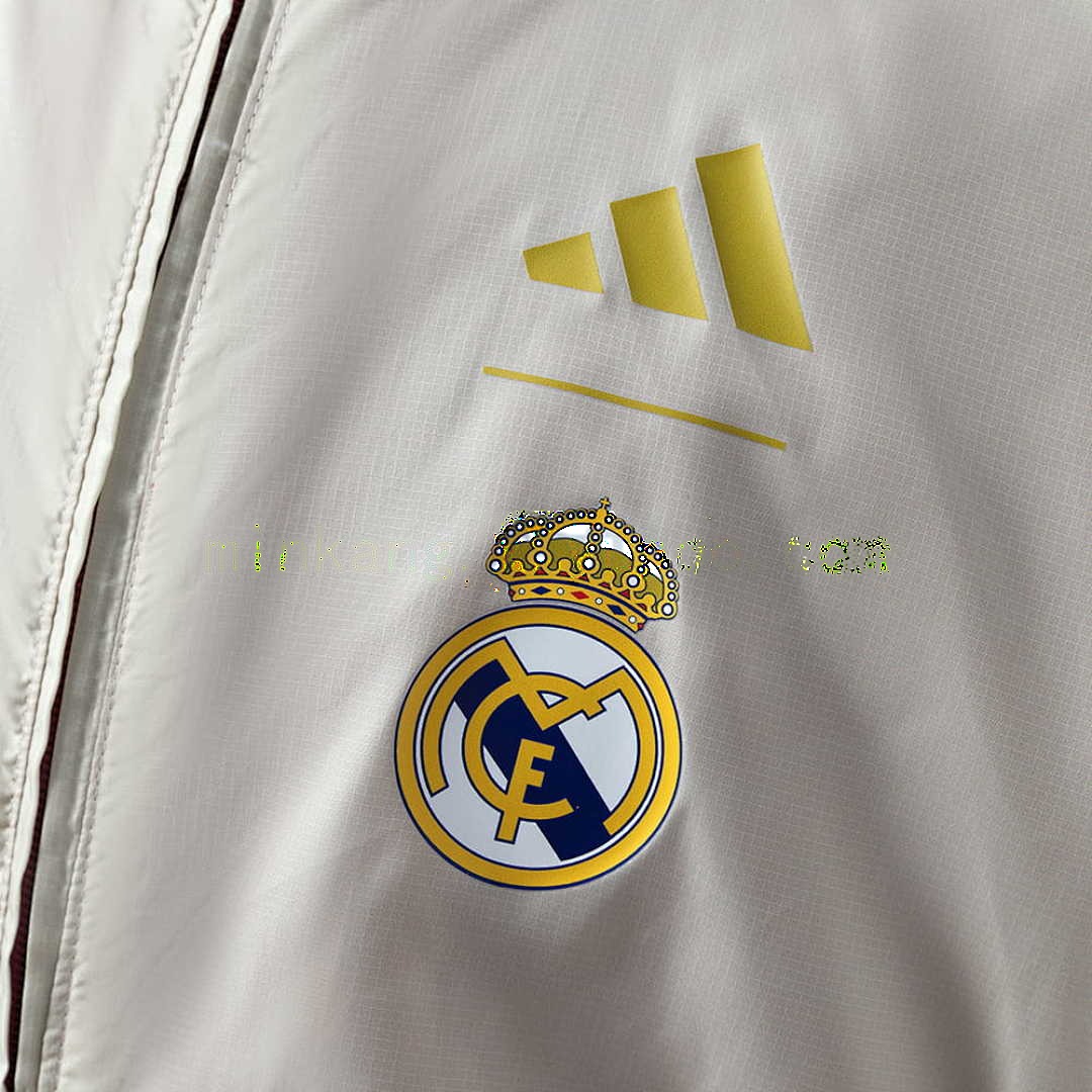 Real Madrid Reversible Jacket Windbreaker - Beige &amp; Red S-XXL 4