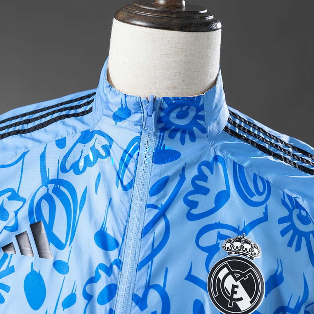 Real Madrid Reversible Jacket Windbreaker - Beige &amp; Blue S-XXL 10