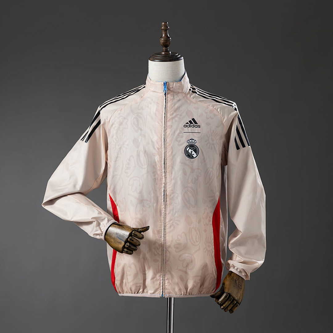 Real Madrid Reversible Jacket Windbreaker - Beige &amp; Blue S-XXL 2