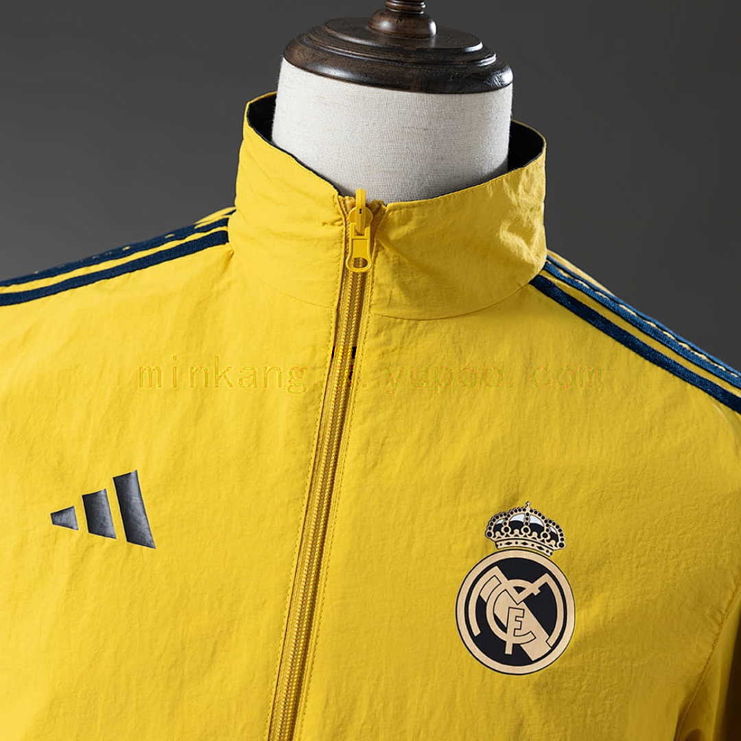 Real Madrid Reversible Jacket Windbreaker - Yellow &amp; Red S-XXL 10