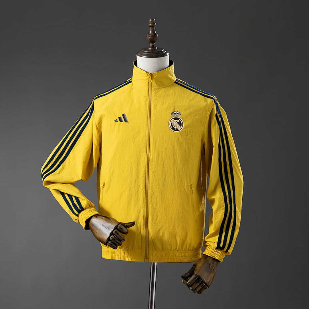 Real Madrid Reversible Jacket Windbreaker - Yellow &amp; Red S-XXL 3