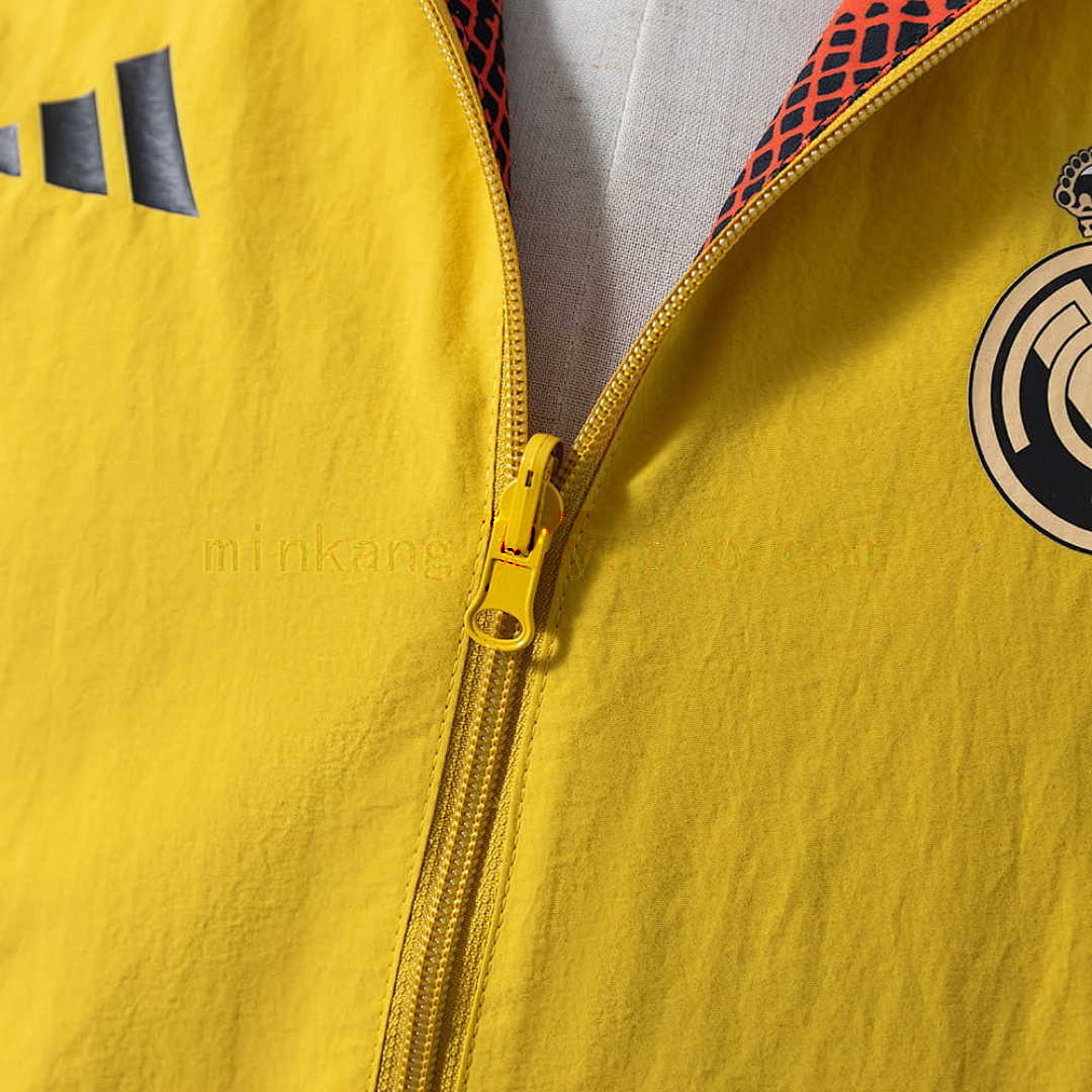 Real Madrid Reversible Jacket Windbreaker - Yellow &amp; Red S-XXL 7