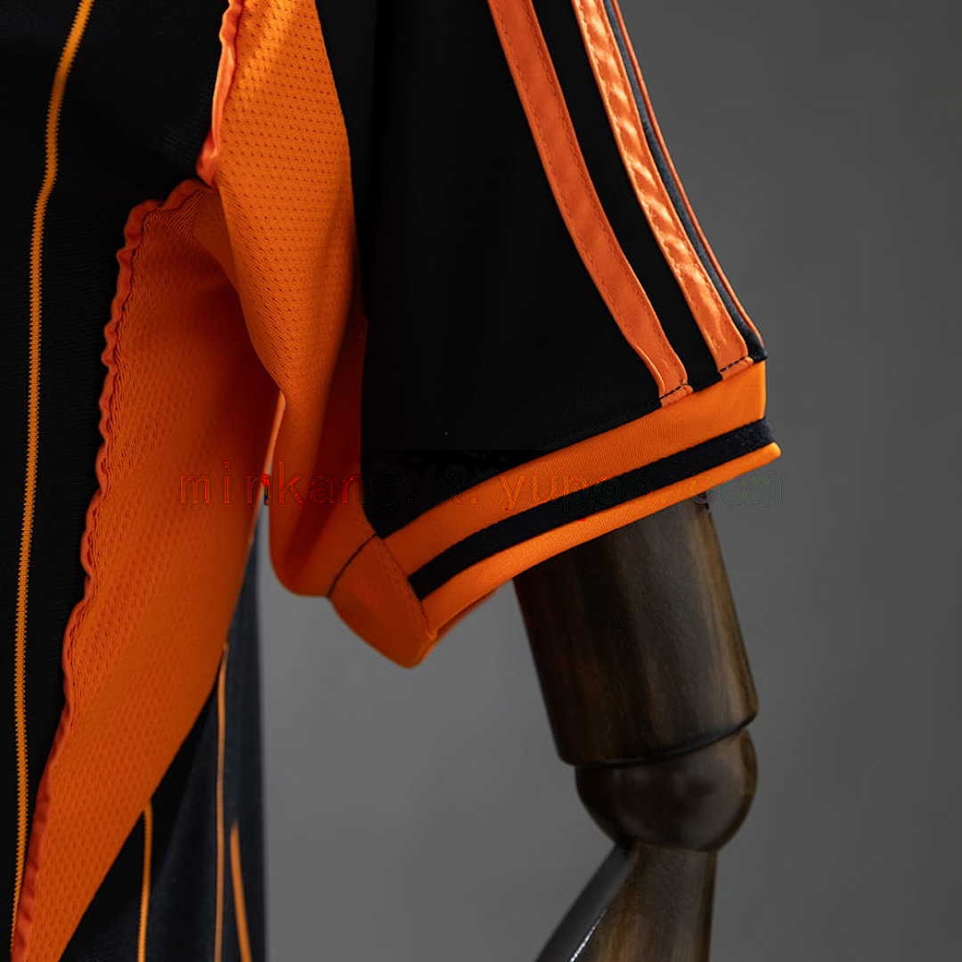Real Madrid 25_26 Baseball - Black and Orange Striped Jersey S-4XL 3