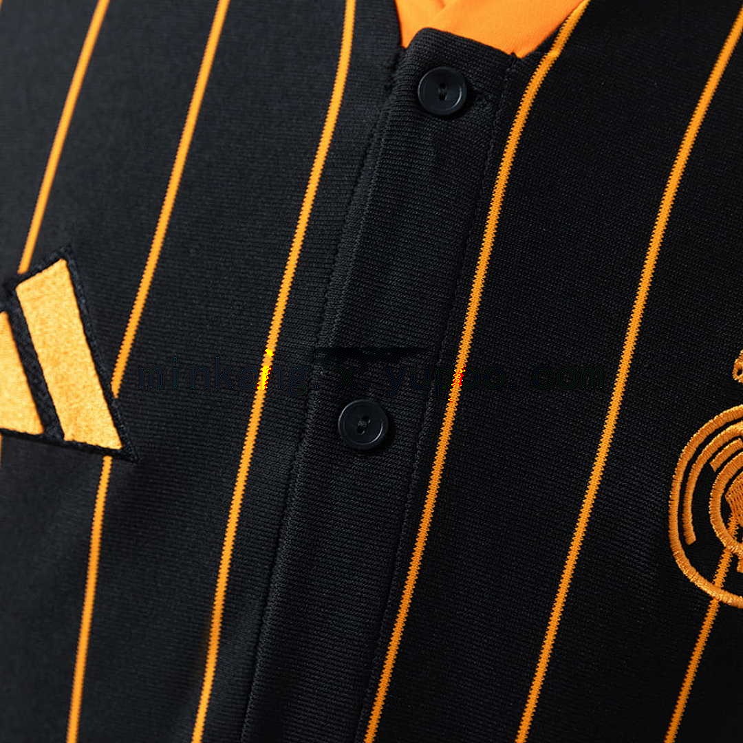 Real Madrid 25_26 Baseball - Black and Orange Striped Jersey S-4XL 4
