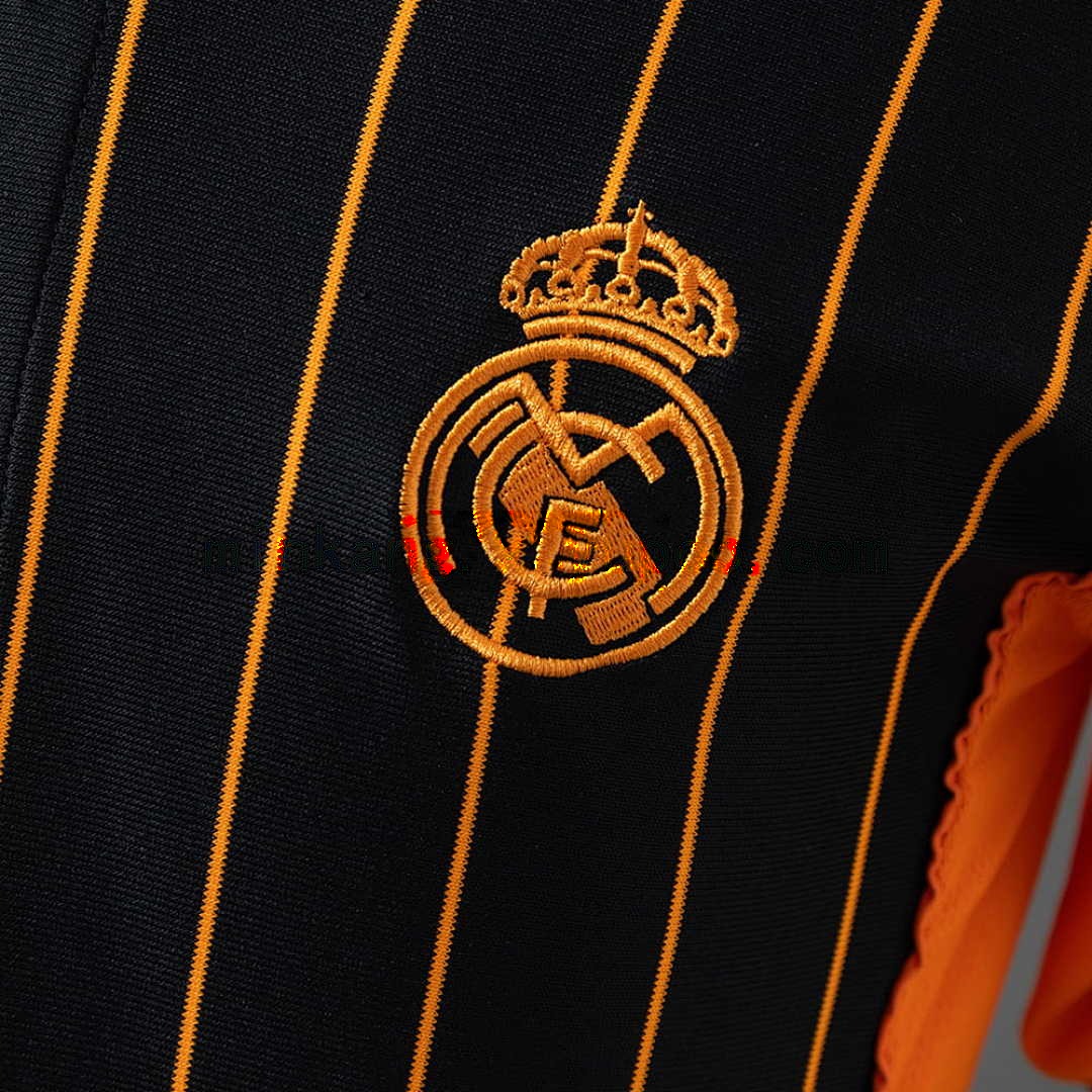 Real Madrid 25_26 Baseball - Black and Orange Striped Jersey S-4XL 6