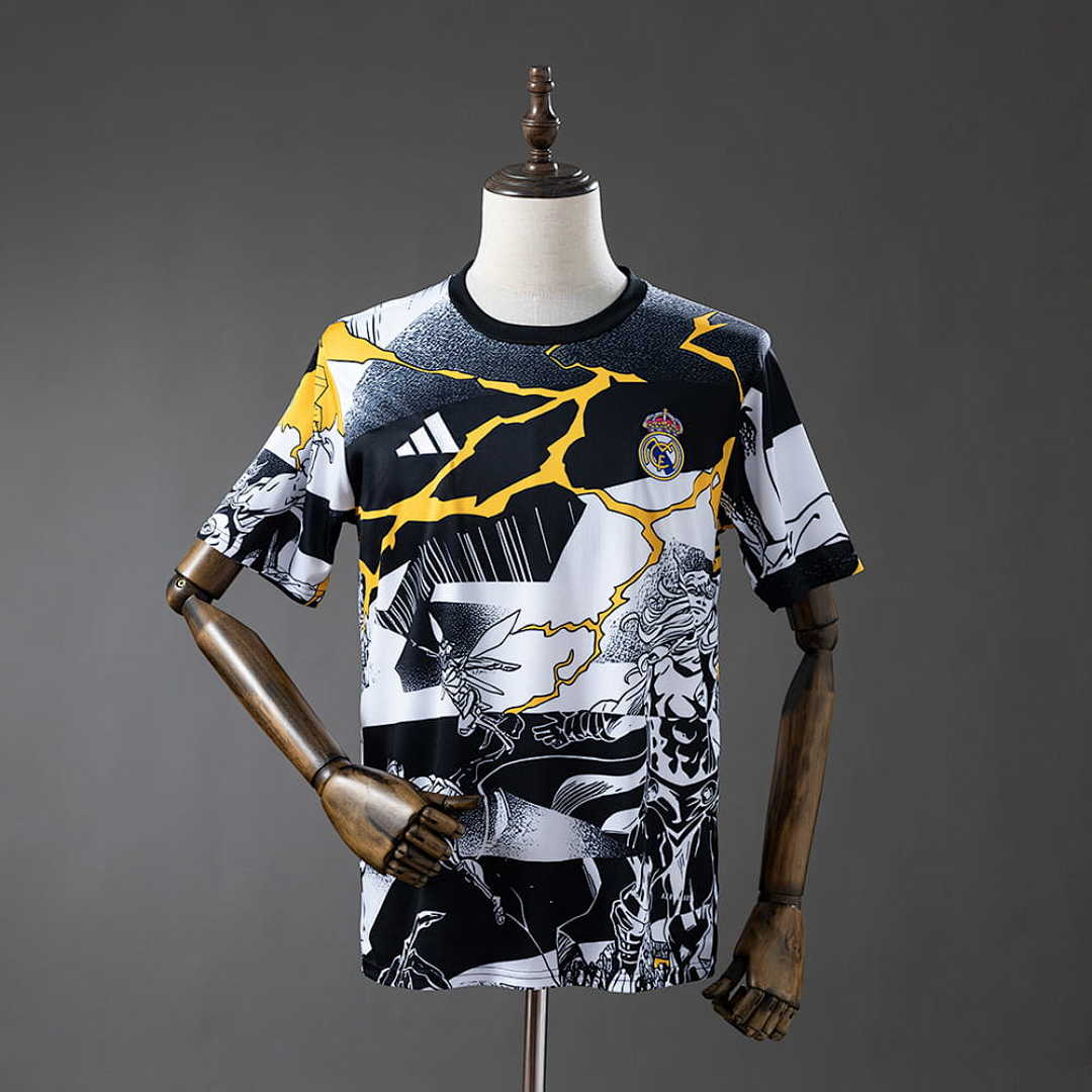 Real Madrid 25_26 Avengers - Pre-Match (Black and White) Jersey S-4XL