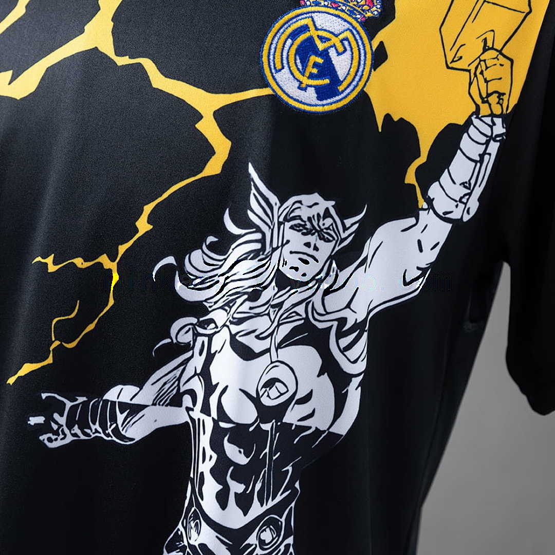 Real Madrid 25_26 Avengers - Pre-Match(Black) Jersey S-4XL 4