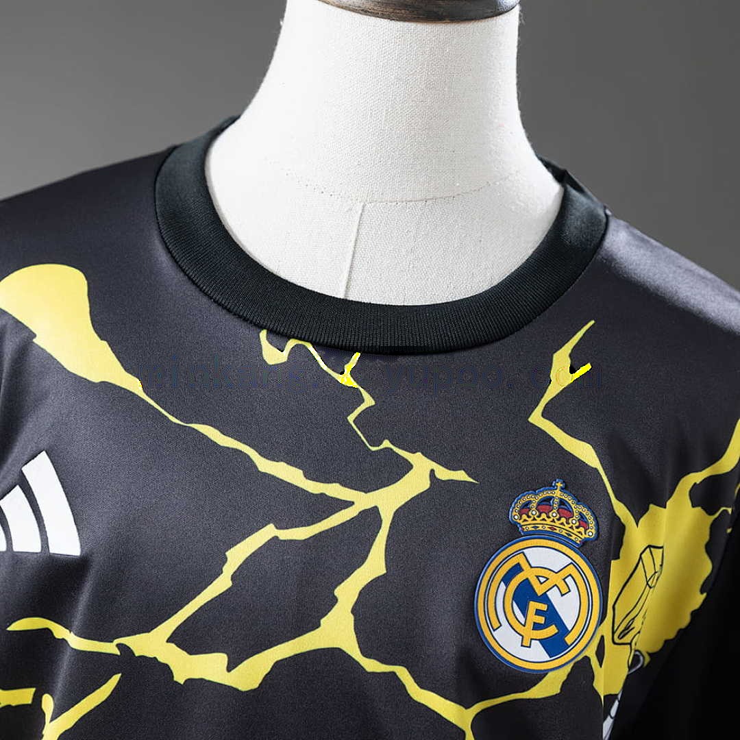 Real Madrid 25_26 Avengers - Pre-Match(Black) Kids Kit Jersey SIZE 16-28 9