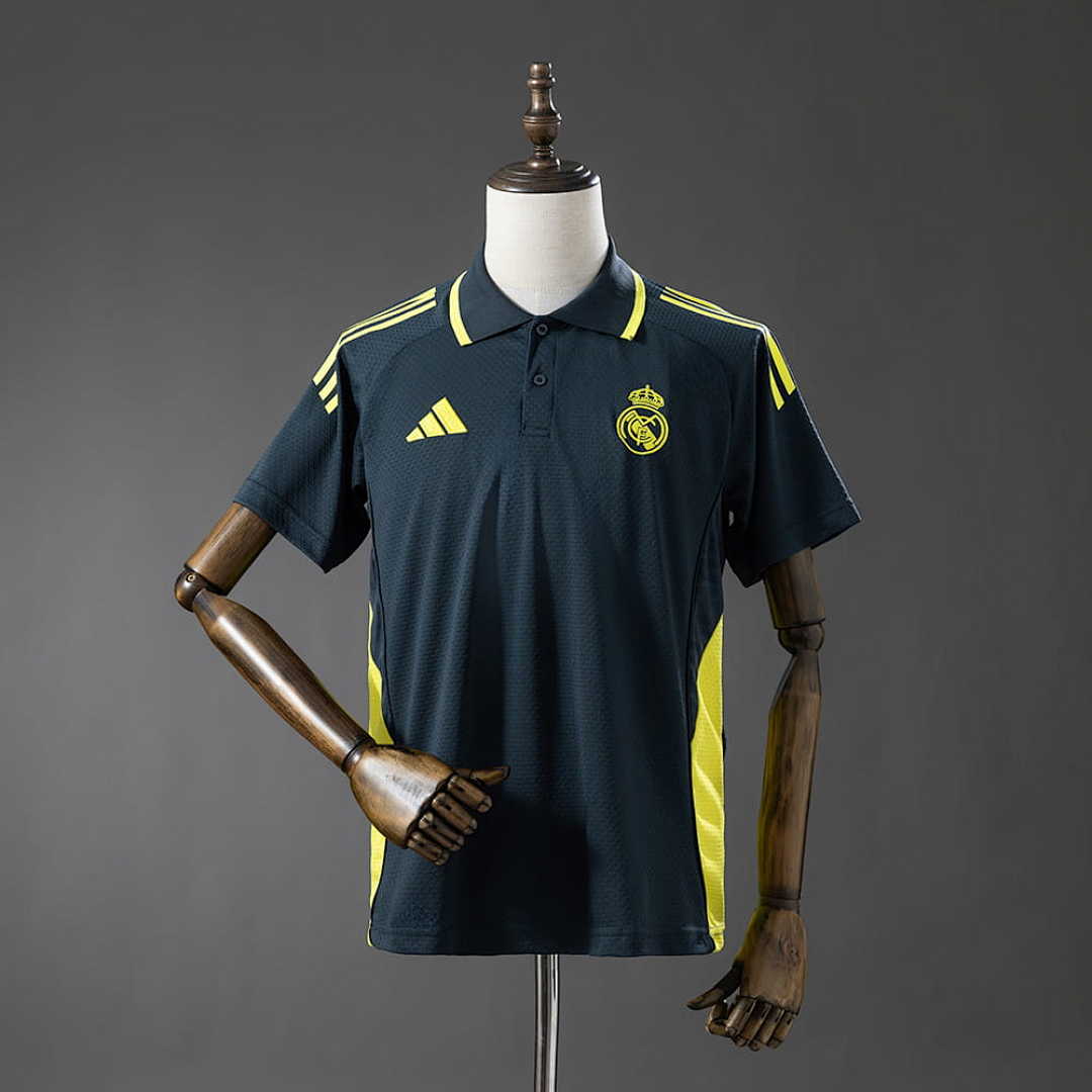 Real Madrid 25_26 POLO - Dark Grey & Yellow S-XXL