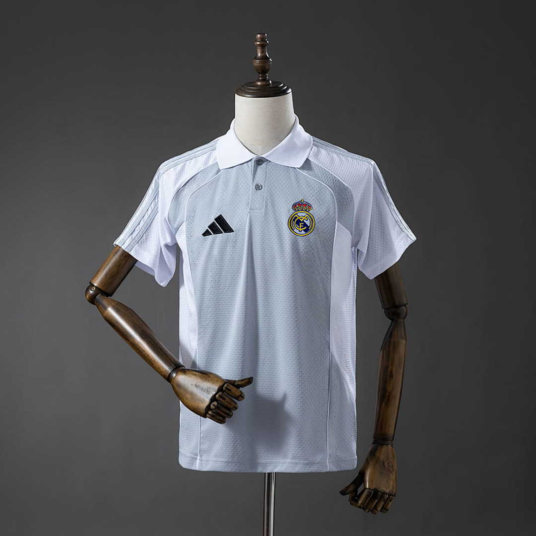 Real Madrid 25_26 POLO - Grey & White S-XXL