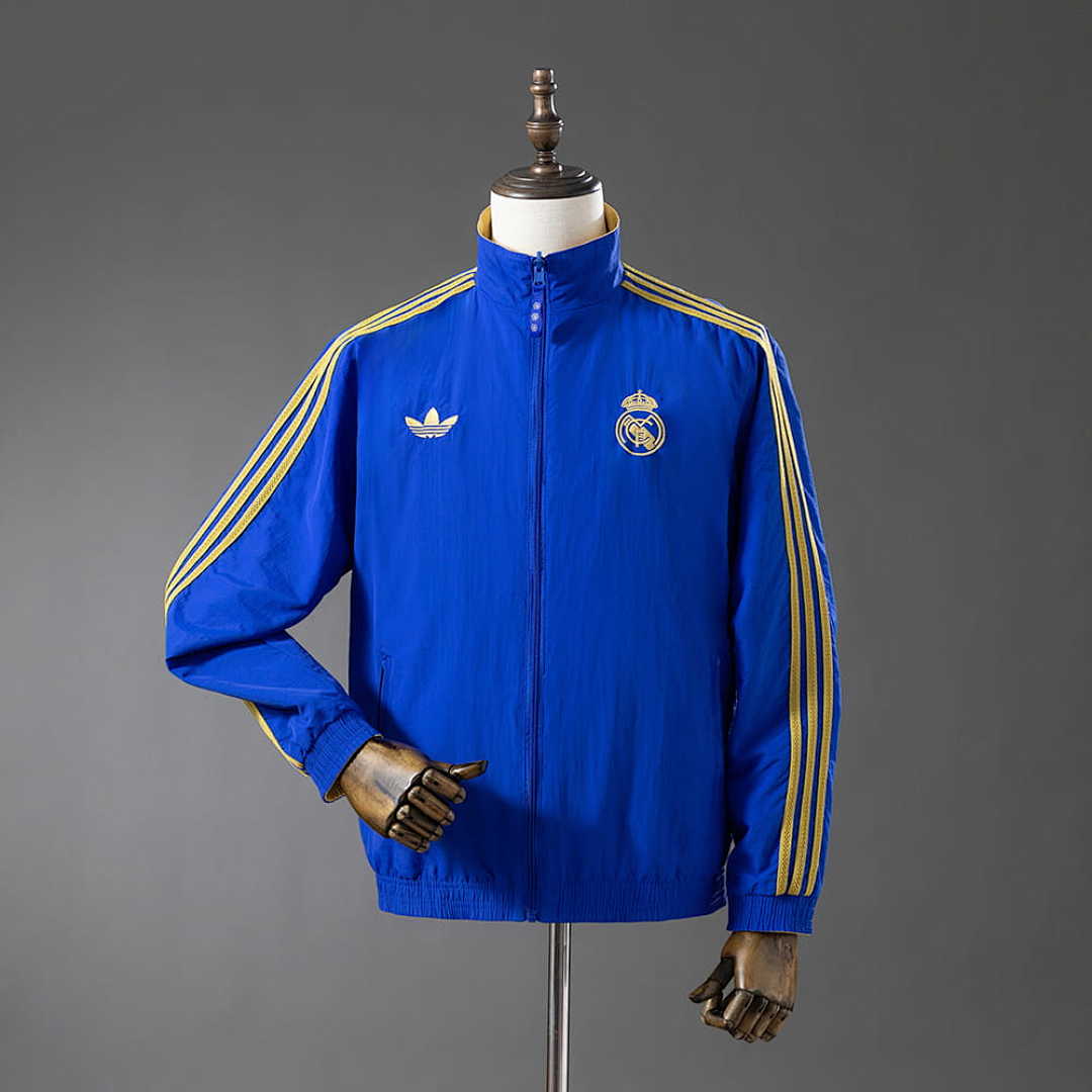 Real Madrid Reversible Jacket Windbreaker - Blue &amp; Yellow S-XXL 2