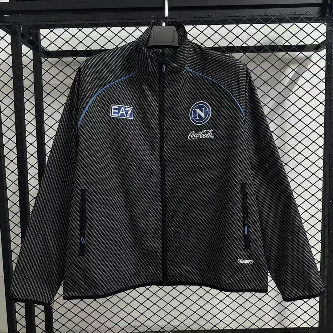 25_26 Napoli pad printed black waterproof windbreaker