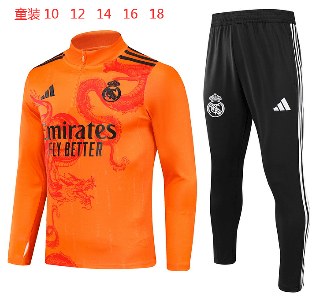 24-25 Real Madrid Kids Long Sleeve Training Suit Yupoo 2