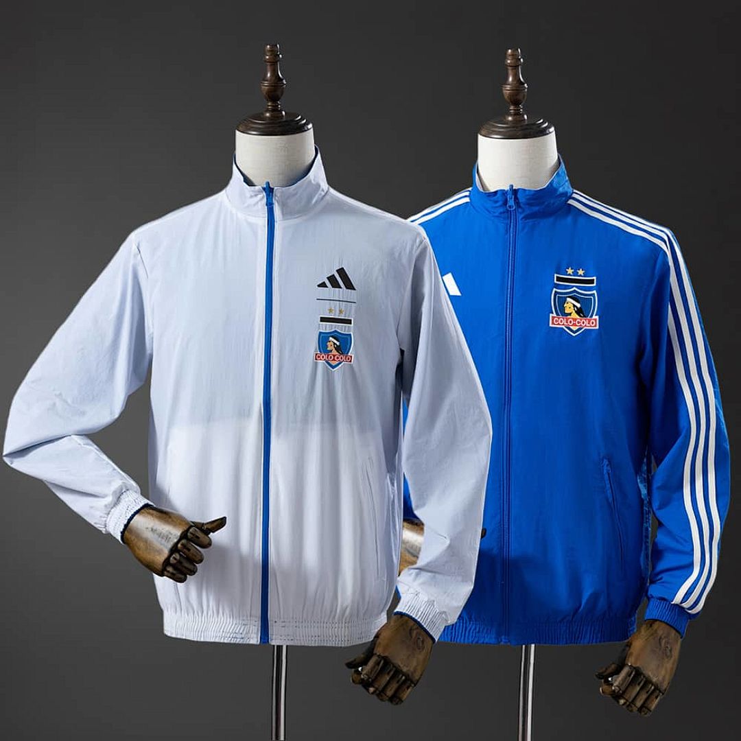 Colo Colo Reversible Jacket Windbreaker - White &amp; Blue S-XXL